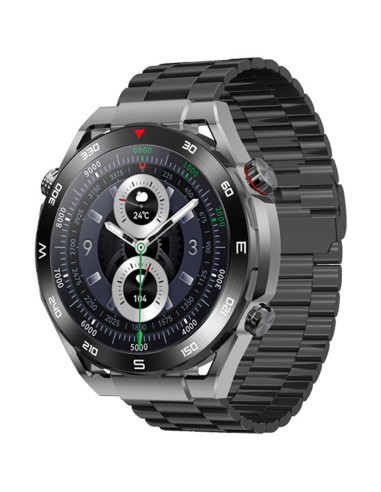 Smartwatch veltori vt100-1 + czarny pasek silikonowy + czarny eko skóra