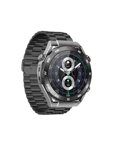 Smartwatch veltori vt100-1 + czarny pasek silikonowy + czarny eko skóra