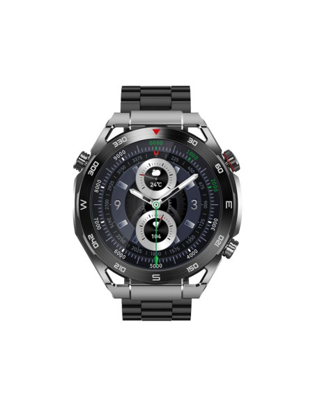 Smartwatch veltori vt100-1 + czarny pasek silikonowy + czarny eko skóra