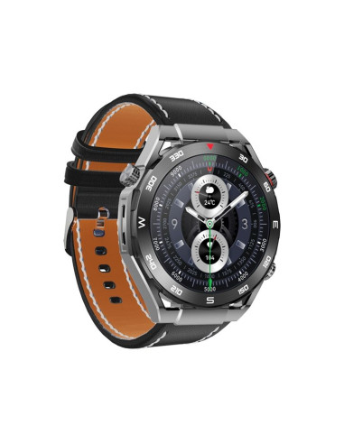 Smartwatch veltori vt100-1 + czarny pasek silikonowy + czarny eko skóra