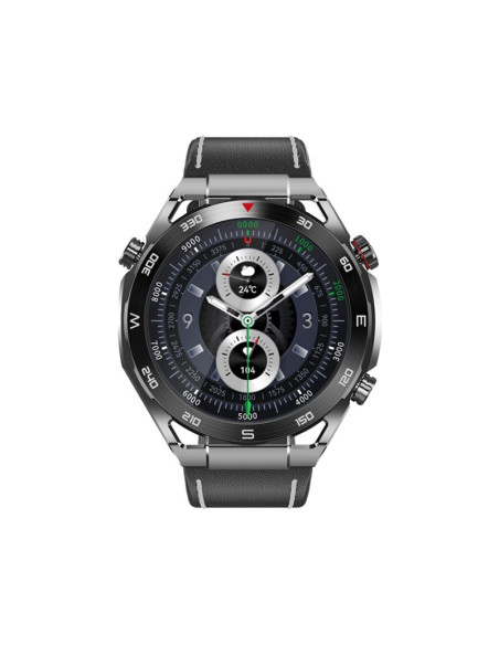 Smartwatch veltori vt100-1 + czarny pasek silikonowy + czarny eko skóra