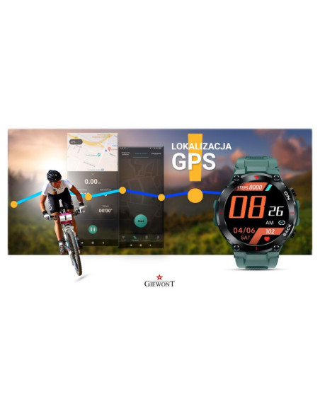 Smartwatch giewont pionier gps gw460-2 - sea green