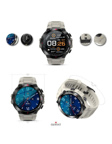 Smartwatch giewont pionier gps gw460-3 - light stone