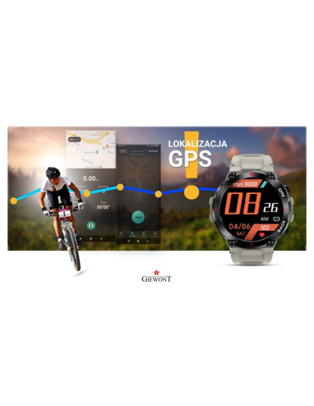 Smartwatch giewont pionier gps gw460-3 - light stone