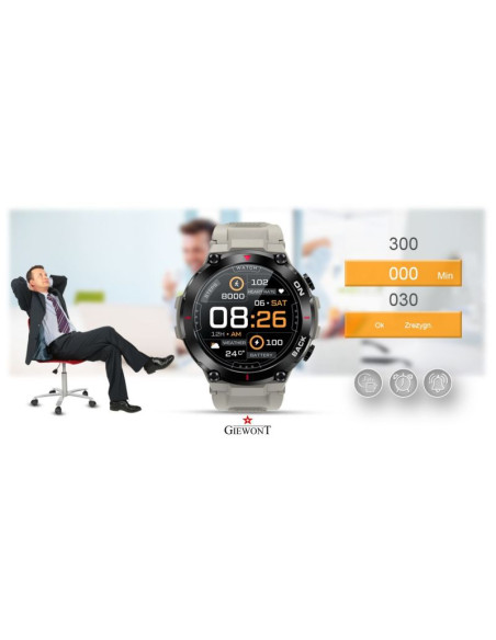 Smartwatch giewont pionier gps gw460-3 - light stone