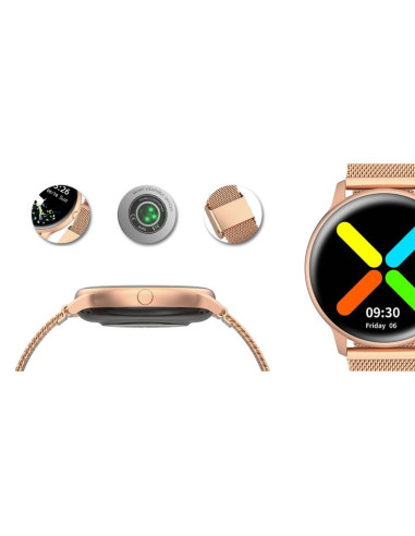 Damski smartwatch g.rossi sw015-4 różowe złoto