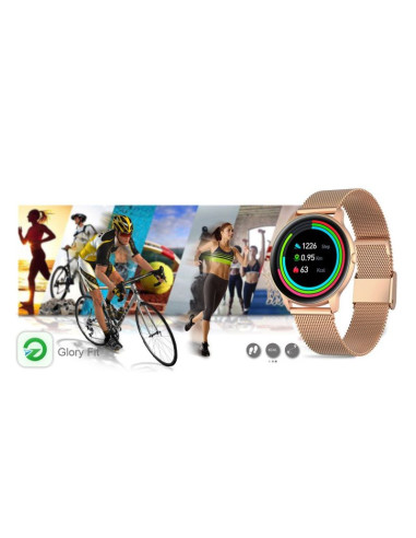 Damski smartwatch g.rossi sw015-4 różowe złoto