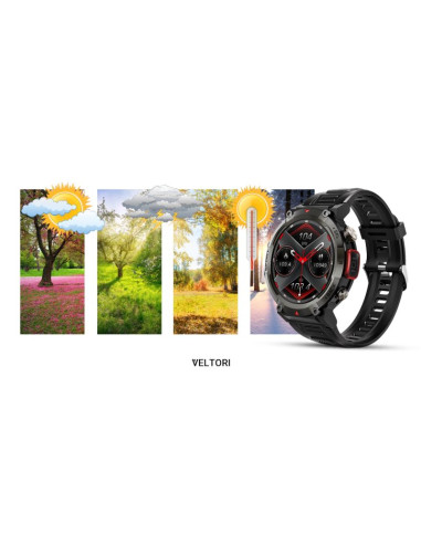 Smartwatch veltori vt140-1 czarny pasek silikonowy