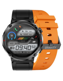 Smartwatch gravity gt21-2 + pomarańczowy pasek silikonowy