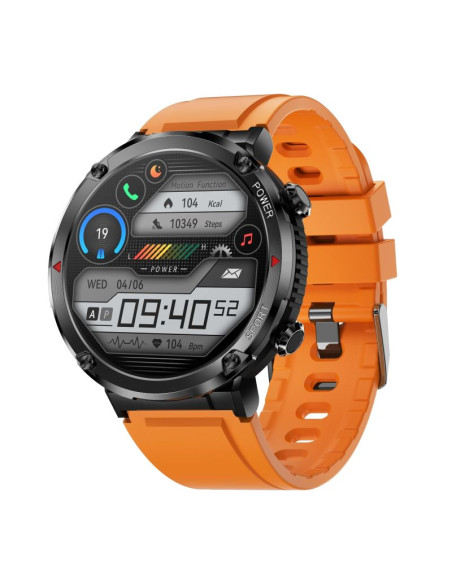 Smartwatch gravity gt21-2 + pomarańczowy pasek silikonowy
