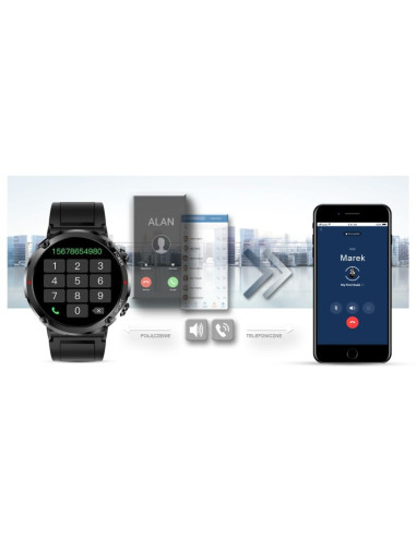 Smartwatch gravity gt21-2 + pomarańczowy pasek silikonowy