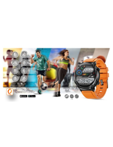 Smartwatch gravity gt21-2 + pomarańczowy pasek silikonowy