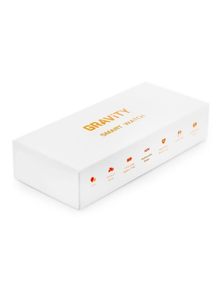 Smartwatch gravity gt21-2 + pomarańczowy pasek silikonowy