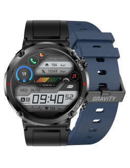Smartwatch gravity gt21-5 + granatowy pasek silikonowy