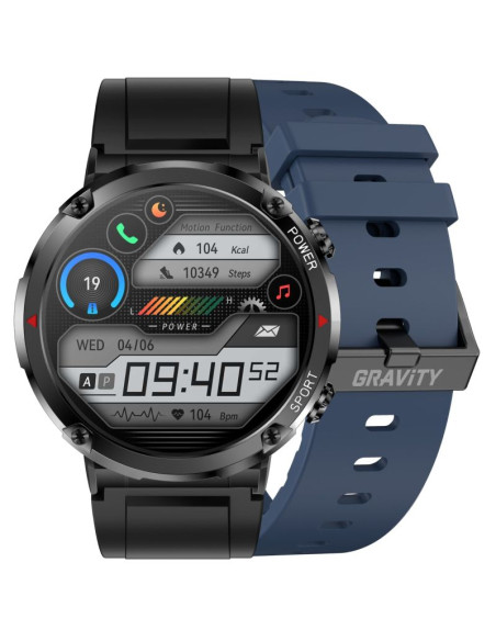 Smartwatch gravity gt21-5 + granatowy pasek silikonowy