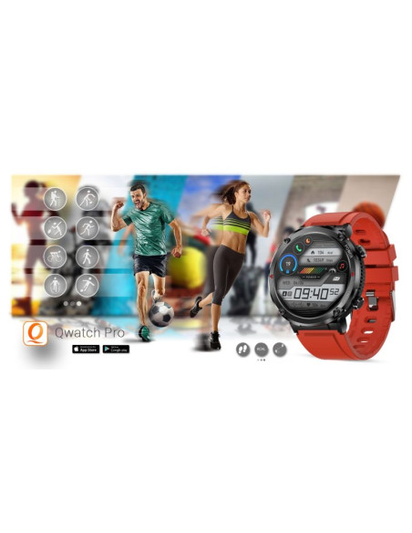 Smartwatch gravity gt21-6 + czerwony pasek silikonowy