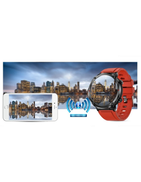 Smartwatch gravity gt21-6 + czerwony pasek silikonowy