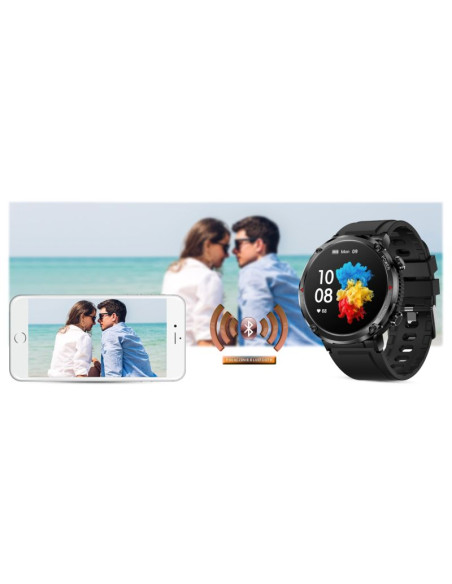 Smartwatch gravity gt21-6 + czerwony pasek silikonowy