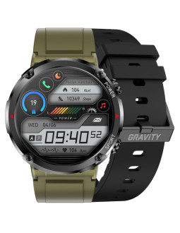 Smartwatch gravity gt21-7 + czarny pasek silikonowy