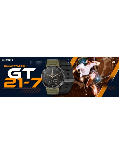 Smartwatch gravity gt21-7 + czarny pasek silikonowy
