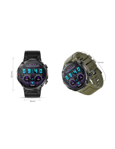 Smartwatch gravity gt21-7 + czarny pasek silikonowy