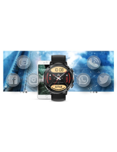 Smartwatch gravity gt21-3 + czarny pasek silikonowy