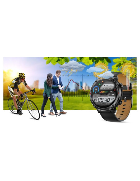Smartwatch gravity gt21-3 + czarny pasek silikonowy