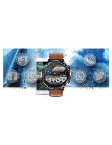 Smartwatch gravity gt21-4 + czarny pasek silikonowy