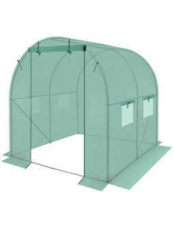 Szklarnia tunel ogrodowy 200x200x200cm pe konstrukcja stal zielona 2