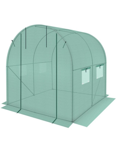 Szklarnia tunel ogrodowy 200x200x200cm pe konstrukcja stal zielona
