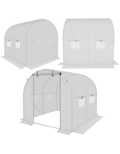Szklarnia tunel ogrodowy 200x200x200cm pe konstrukcja stal biała