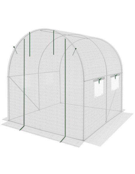 Szklarnia tunel ogrodowy 200x200x200cm pe konstrukcja stal biała