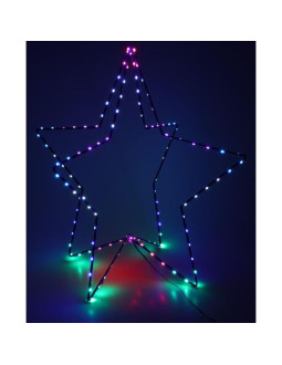 Gwiazda 3d dekoracyjna stojąca 120led rgb 80cm