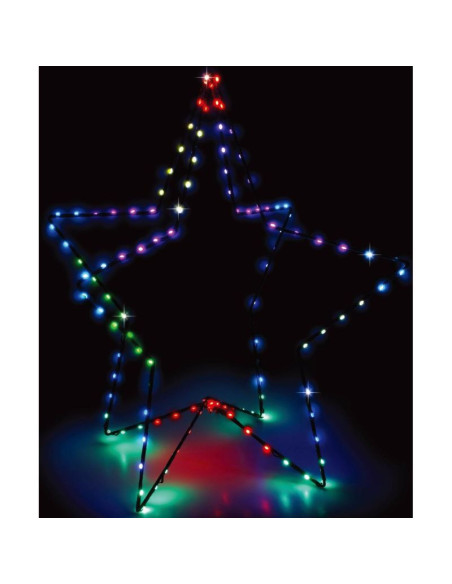 Gwiazda 3d dekoracyjna stojąca 120led rgb 80cm