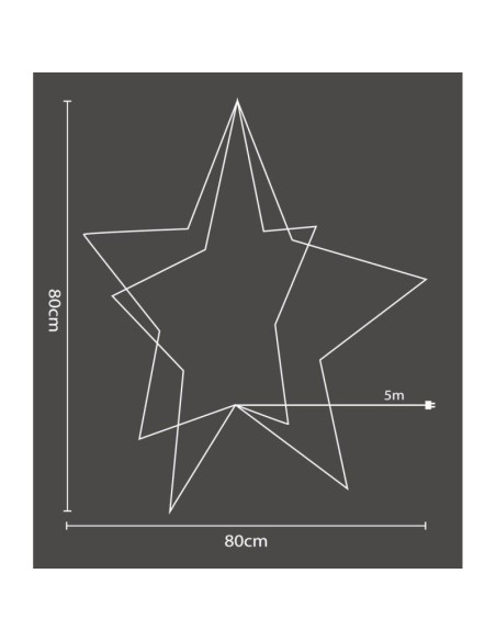 Gwiazda 3d dekoracyjna stojąca 120led rgb 80cm