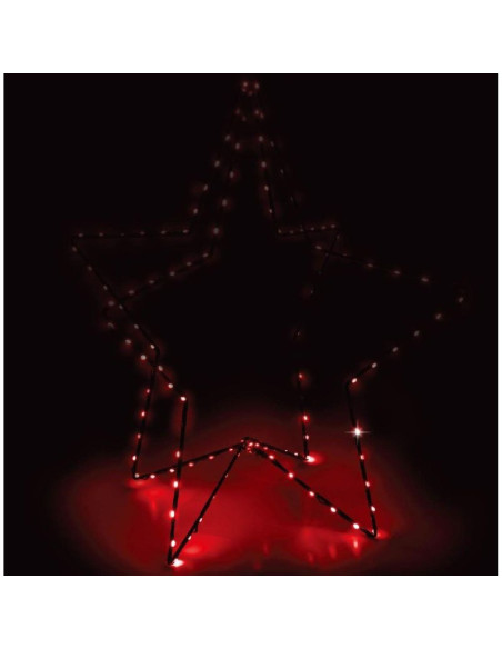 Gwiazda 3d dekoracyjna stojąca 120led rgb 80cm