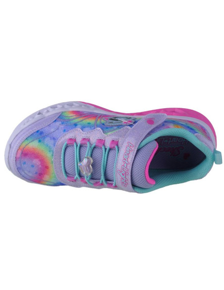 Skechers flutter heart lights - groovy swirl 303253l-lvaq różowe 30