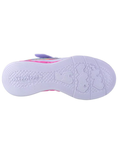 Skechers flutter heart lights - groovy swirl 303253l-lvaq różowe 30