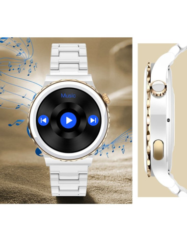 Smartwatch damski rubicon rnce92 pro white/2 x pasek smarub171