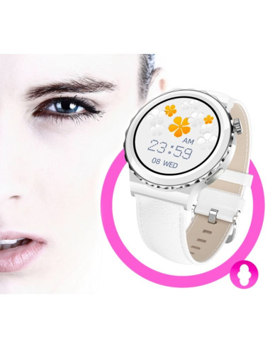 Smartwatch damski rubicon rnce92 pro white/2 x pasek smarub171