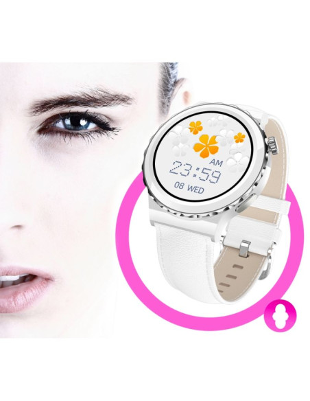 Smartwatch damski rubicon rnce92 pro white/2 x pasek smarub171