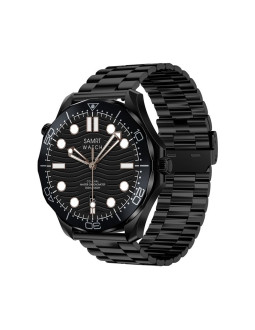 Smartwatch veltori vt150-1 czarny pasek silikonowy + czarna bransoleta