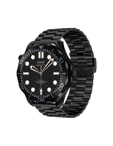 Smartwatch veltori vt150-1 czarny pasek silikonowy + czarna bransoleta