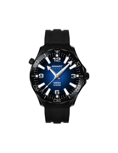 Smartwatch veltori vt150-1 czarny pasek silikonowy + czarna bransoleta