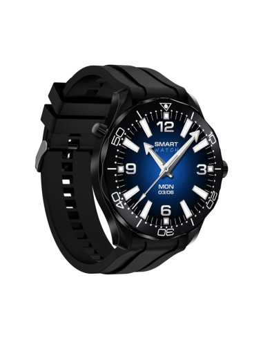 Smartwatch veltori vt150-1 czarny pasek silikonowy + czarna bransoleta