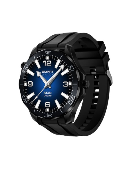 Smartwatch veltori vt150-1 czarny pasek silikonowy + czarna bransoleta