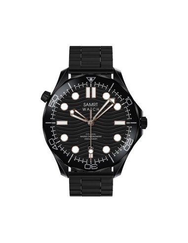 Smartwatch veltori vt150-1 czarny pasek silikonowy + czarna bransoleta