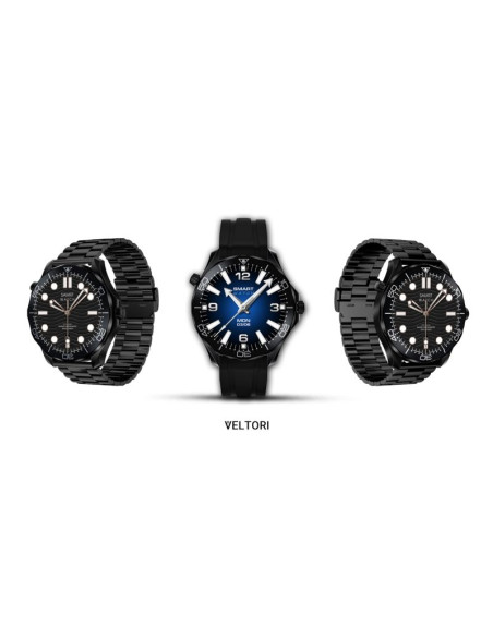 Smartwatch veltori vt150-1 czarny pasek silikonowy + czarna bransoleta