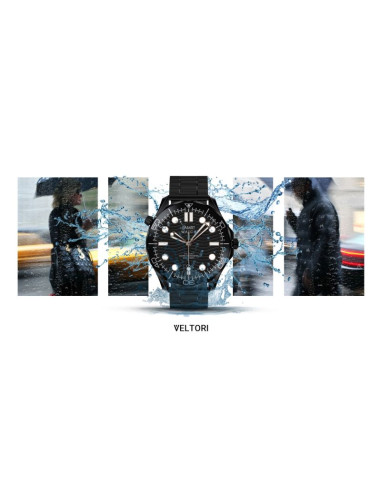 Smartwatch veltori vt150-1 czarny pasek silikonowy + czarna bransoleta