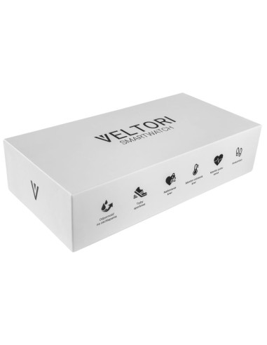 Smartwatch veltori vt150-1 czarny pasek silikonowy + czarna bransoleta